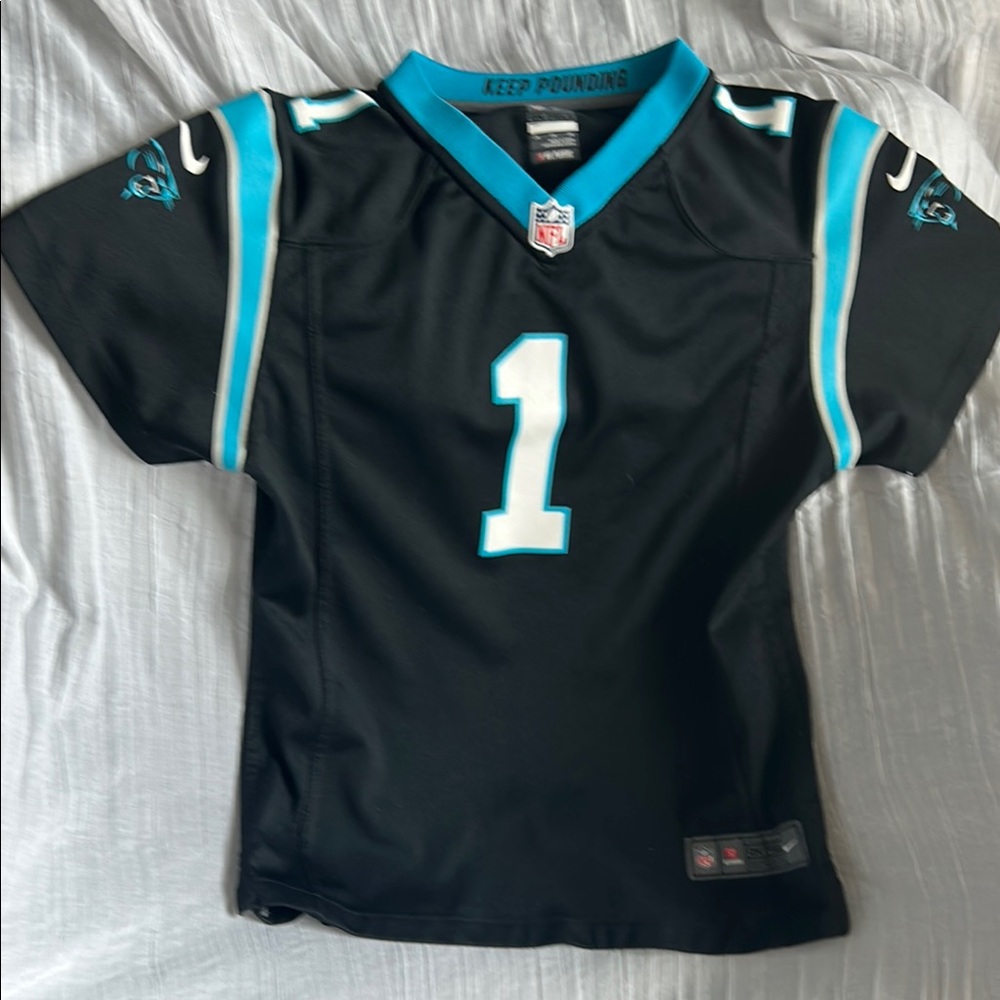 Nike Authentic Carolina Panthers Cam Newton (1) Youth Kids Jersey (Large/14)